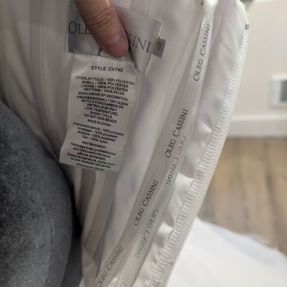 Oleg Cassini CV745 Size 14 Wedding Dress - Picture 7 of 7